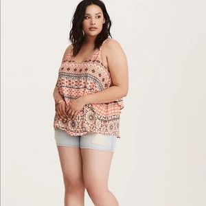 Gently used Torrid sz 00 Mosaic Print Layered Tank